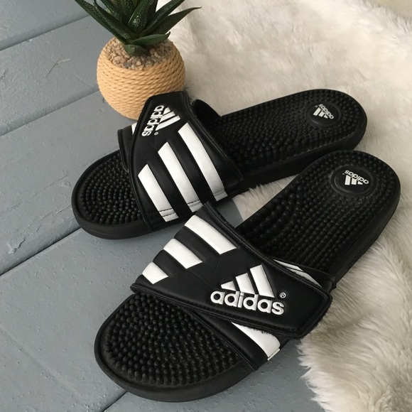 wide adidas slides